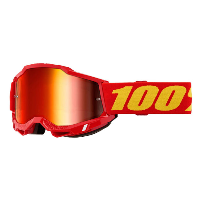 100% Accuri 2 Goggles-Red-Mirror Red Lens - 1
