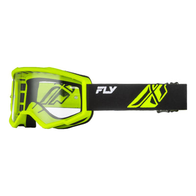 Fly Racing Focus Goggles-Hi-Viz/Black With Clear Lens