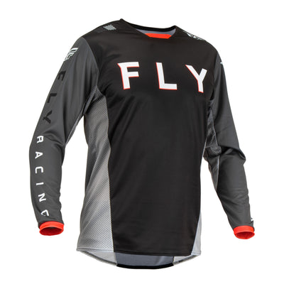 Fly Racing Kinetic Kore BMX Race Jersey-Black/Grey