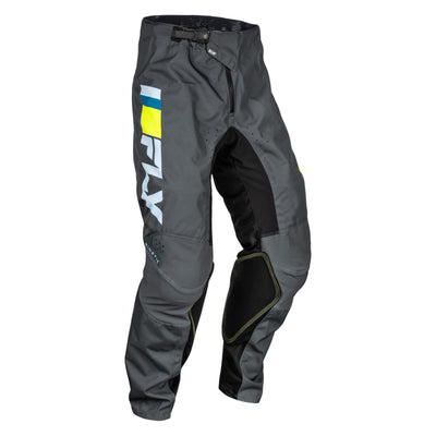Fly Racing Kinetic Prix Bicycle BMX Race Pants-Ice Grey/Charcoal/Hi-Viz