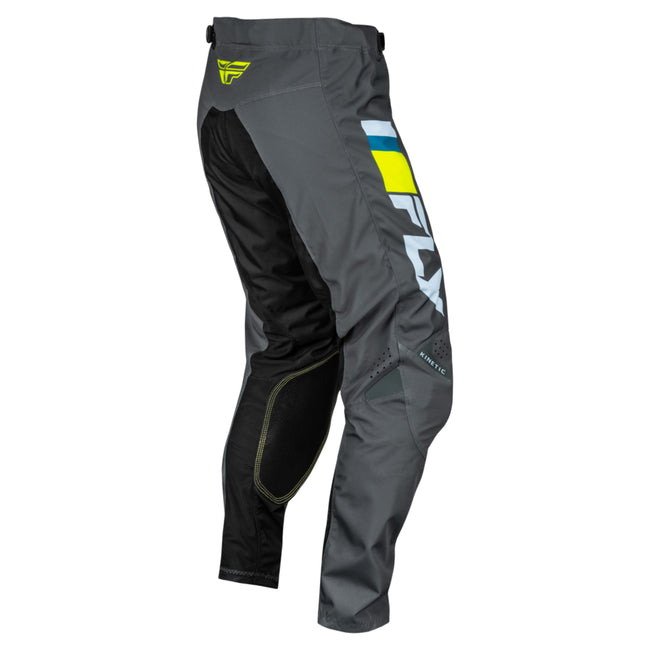 Fly Racing Kinetic Prix Bicycle BMX Race Pants-Ice Grey/Charcoal/Hi-Viz - 2