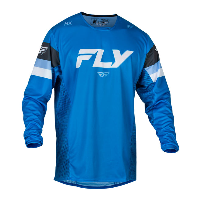 Fly Racing Kinetic Prix BMX Race Jersey-Bright Blue/Charcoal/White - 1