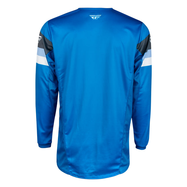 Fly Racing Kinetic Prix BMX Race Jersey-Bright Blue/Charcoal/White - 2