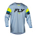 Fly Racing Kinetic Prix BMX Race Jersey-Ice Grey/Charcoal/Hi-Viz - 1