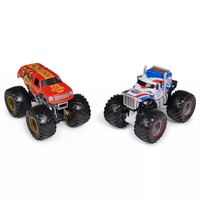 Monster Jam Die-Cast 1:64 Scale Monster Truck-2-Pack-Lucas Stabilizer vs Jester