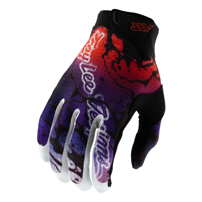 Troy Lee Designs Air BMX Race Gloves-Drip Black/Purple - 1