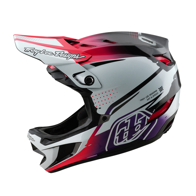 Troy Lee Designs D4 Carbon MIPS BMX Race Helmet-Drip White - 2