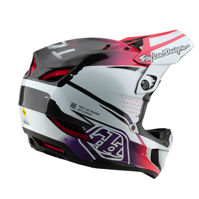 Troy Lee Designs D4 Carbon MIPS BMX Race Helmet-Drip White - 5
