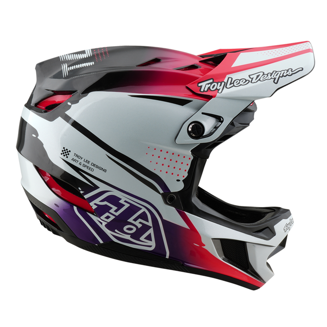 Troy Lee Designs D4 Carbon MIPS BMX Race Helmet-Drip White - 6