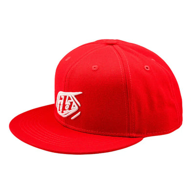 Troy Lee Designs Flat Bill Snapback Hat-OSFM-Badge Team Red