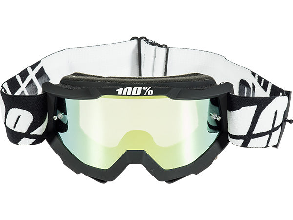 100% Accuri Youth Goggles-Black w/Silver Mirror - 2