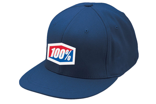 100% Essential J-Fit Flex Fit Hat-Navy - 1