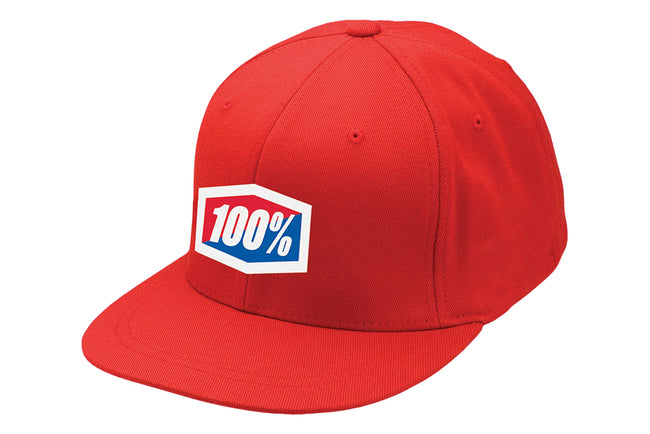 100% Essential J-Fit Flex Fit Hat-Red - 1