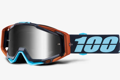 100% Racecraft Goggles-Ergono-Mirror Silver Lens
