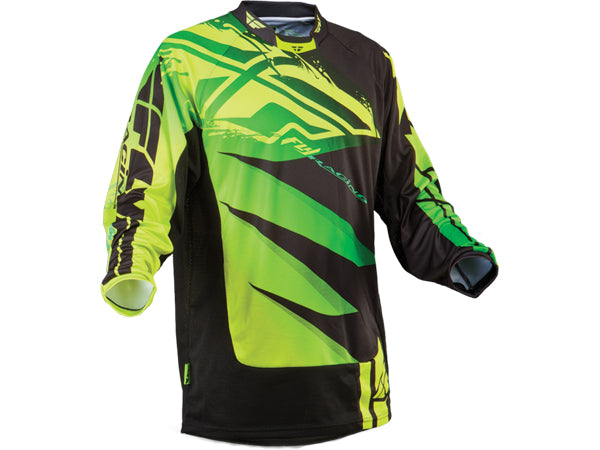 Fly Racing 2013 Kinetic Inversion BMX Race Jersey-Green/Black - 1