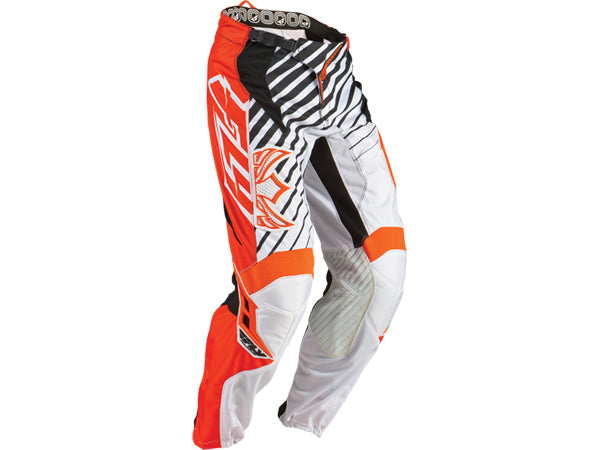 Fly Racing 2013 Kinetic RS Race Pants-Orange/White - 1