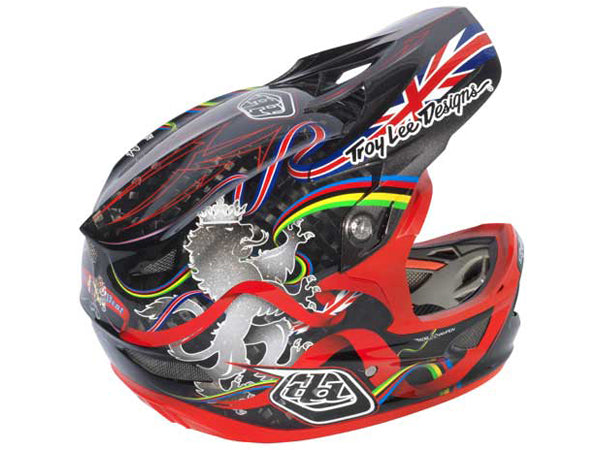 Troy Lee 2013 D3 Carbon Helmet-Peat &quot;World Champ&quot; Red - 5
