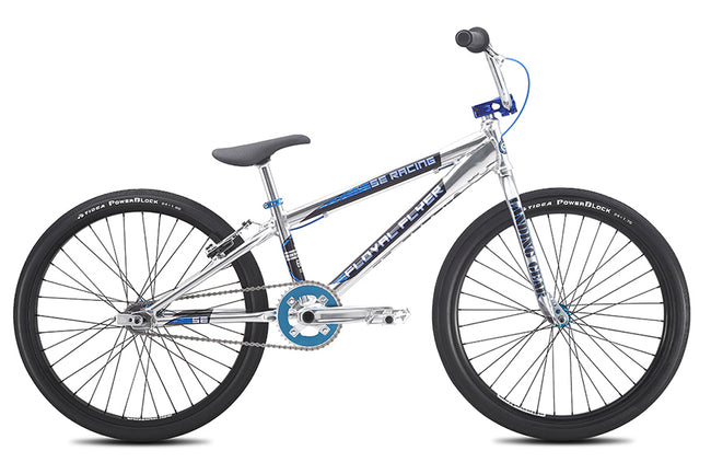 SE Racing Floval Flyer Pro Cruiser 24&quot; BMX Race Bike-High Polish Silver - 1