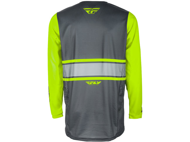 Fly Racing 2018 Kinetic Era BMX Race Jersey-Grey/Hi-Vis - 2