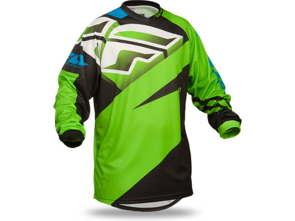 Fly Racing 2015 F-16 BMX Race Jersey-Green/Black - 1