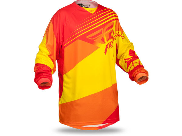 Fly Racing 2014 Kinetic Blocks BMX Race Jersey-Red/Yellow - 1