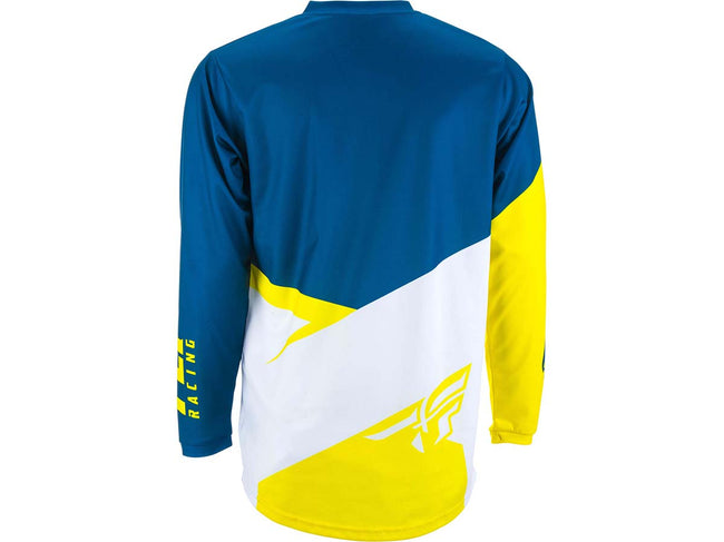Fly Racing 2019 F-16 BMX Race Jersey-Yellow/White/Navy - 2