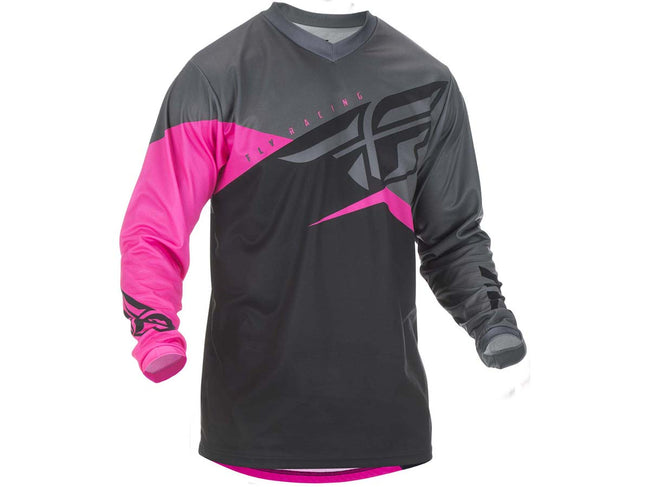 Fly Racing 2019 F-16 BMX Race Jersey-Neon Pink/Black/Grey - 1