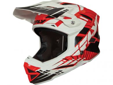 Fly Racing Default Helmet-Red/White - 1