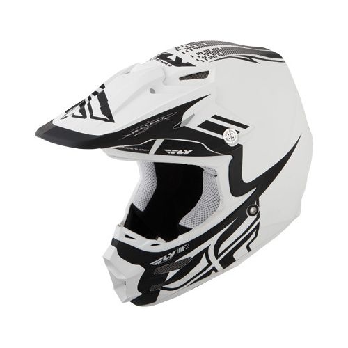 Fly Racing F2 Carbon Dubstep Helmet, X-Small, Matte White/black - 1