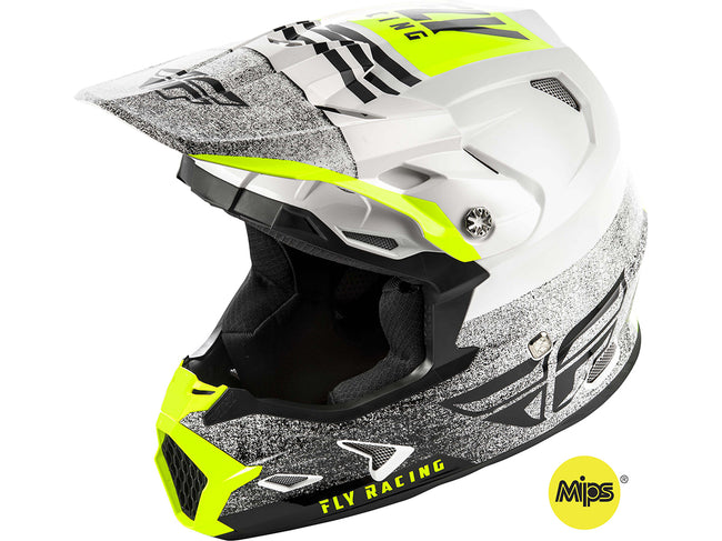 FLY RACING 2019 Toxin MIPS Embargo Helmet-White/Black - 1
