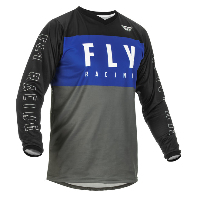 Fly Racing 2022 F-16 BMX Race Jersey-Blue/Grey/Black - 1