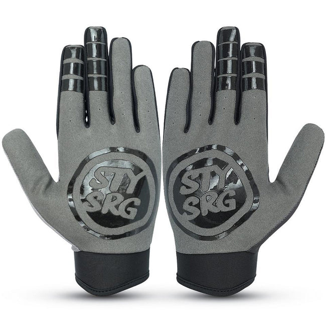Stay Strong Live Life BMX Race Gloves-Black/Grey - 2