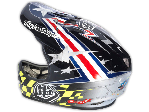 Troy Lee 2013 D2 Air Strike Composite Helmet-Black - 2