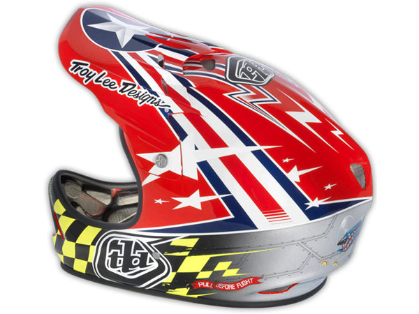 Troy Lee 2013 D2 Air Strike Composite Helmet-Red - 3