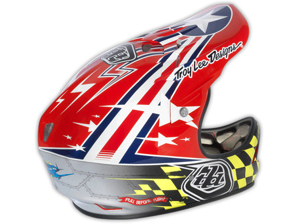 Troy Lee 2013 D2 Air Strike Composite Helmet-Red - 4