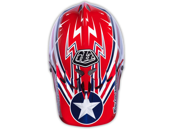 Troy Lee 2013 D2 Air Strike Composite Helmet-Red - 6