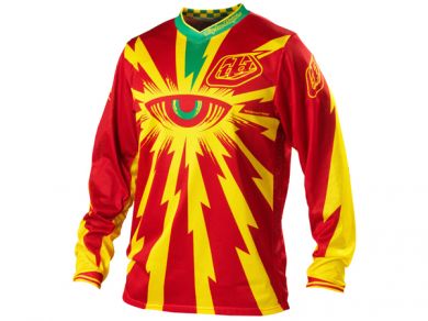 Troy Lee 2013 GP Air BMX Race Jersey-Cyclops Red/Yellow - 3