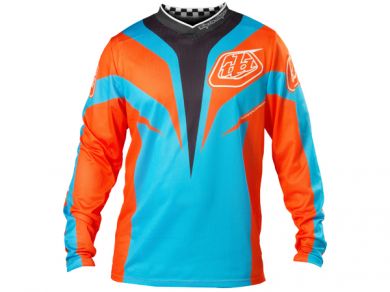 Troy Lee 2013 GP Air BMX Race Jersey-Mirage Blue/Orange