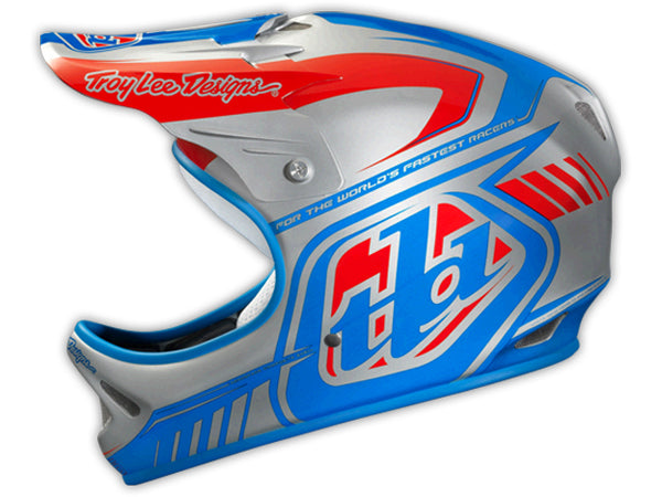 Troy Lee 2013 D2 Delta Composite Helmet-Silver/Blue - 3