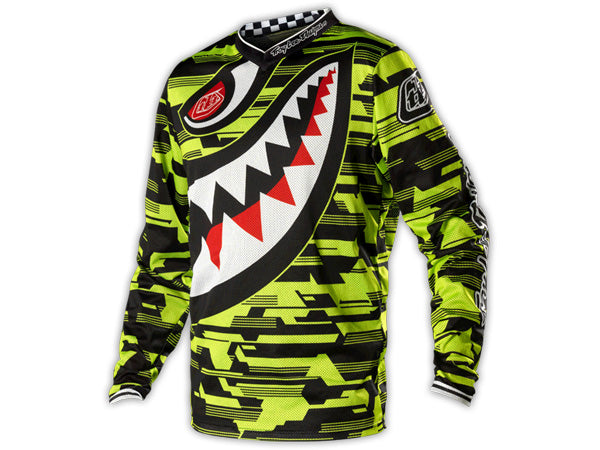 Troy Lee 2014 GP Air BMX Race Jersey-P-51 Yellow/Black - 2
