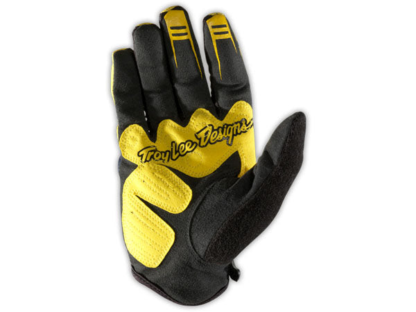 Troy Lee Sprint BMX Race Gloves-Black/Yellow - 2