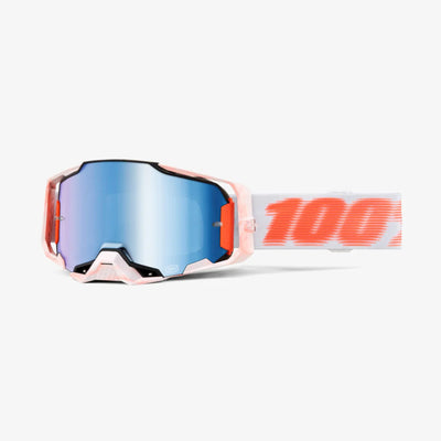 100% Armega Goggles-Tubular-Mirror Blue Lens