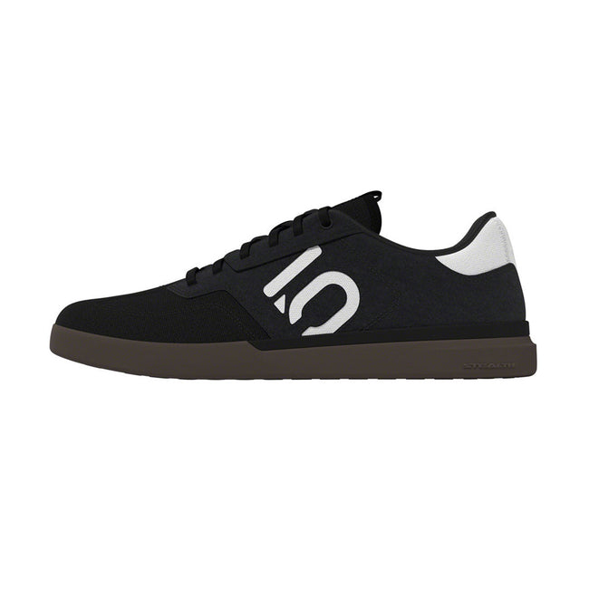 adidas Five Ten Sleuth Canvas Flat Pedal Shoes-Core Black/Core Black/FTW White - 1