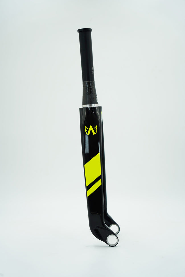 Avian Versus Tapered Carbon BMX Fork-20&quot;x1 1/8-1.5&quot;-Neon Yellow Evo - 2