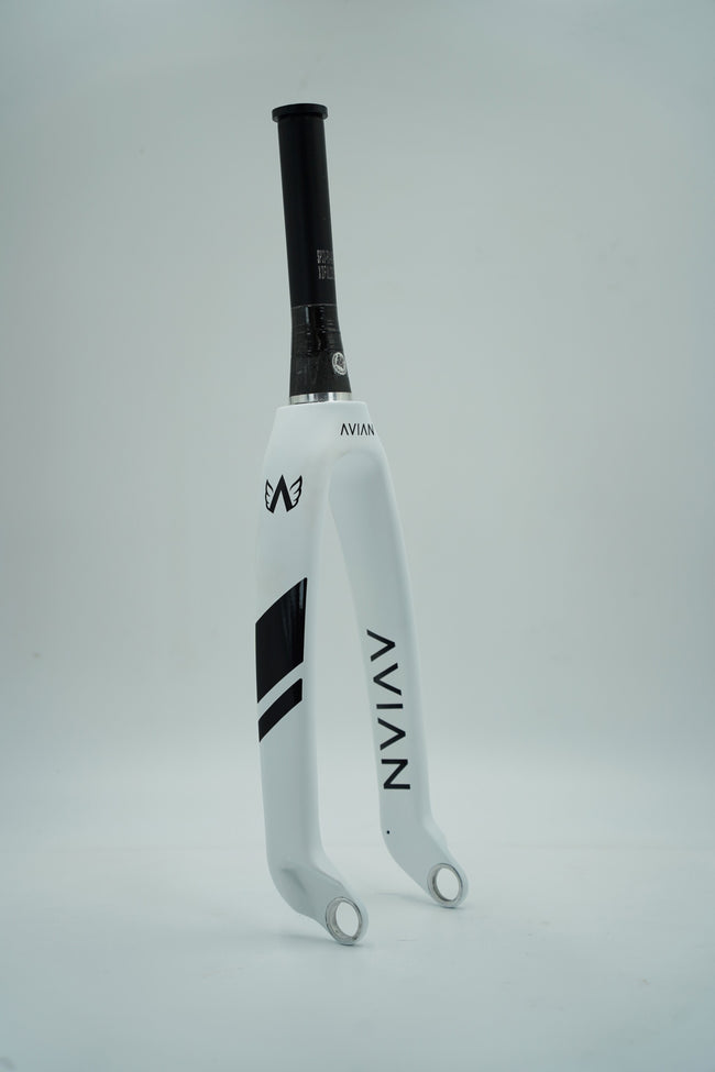 Avian Versus Tapered Carbon BMX Fork-20&quot;x1 1/8-1.5&quot;-Semi Gloss White Evo - 1
