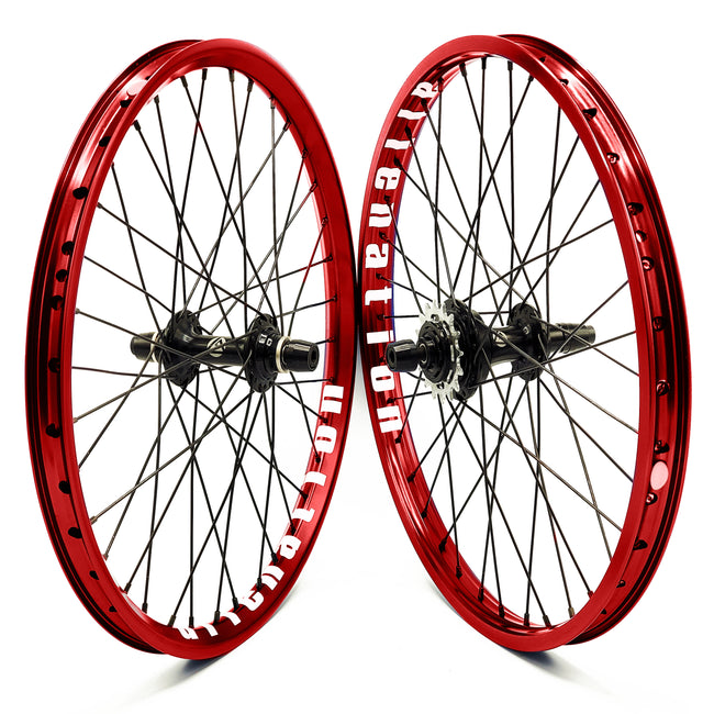 Black Ops MX3200 Hubs w/Mischief and Malice Rims Pro BMX Race Wheelset-20x1.75&quot; - 2