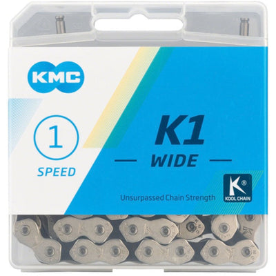 KMC K1 Kool Wide Chain-1/8"-Silver/Black