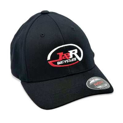J&R Bicycles Logo Flexfit Hat-Black-Youth