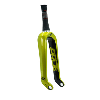 Pride Racing Apex Tapered Carbon BMX Fork-24"x1 1/8-1.5"-Lime