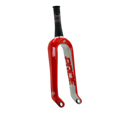 Pride Racing Apex Tapered Carbon BMX Fork-24"x1 1/8-1.5"-Racing Red